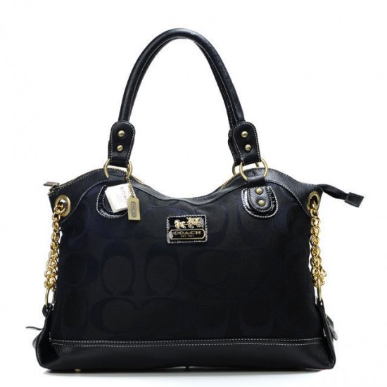 Coach Legacy Pinnacle Lowell In Signature Large Black Satchels ADU | Women